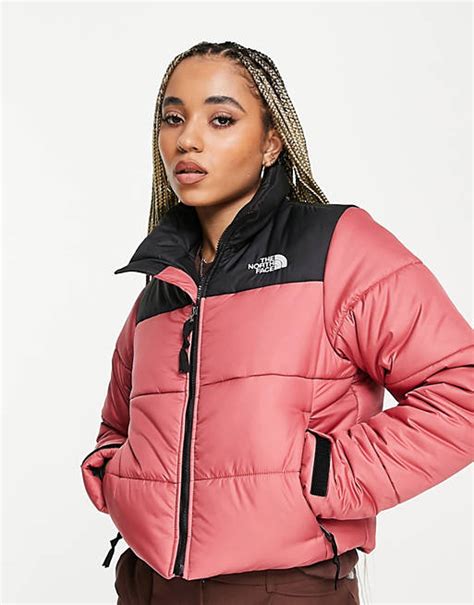 north face saikuru cropped jacket  pink exclusive  asos asos