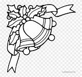 Christmas Bells Clipart Bell Outline Coloring Pages Tools Middle Pinclipart Transparent Clipground sketch template