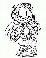 Kolorowanki Garfield Druku sketch template