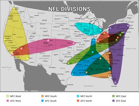 oc map  geographically optimized nfl divisions rnfl