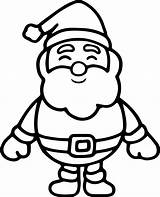 Santa Coloring Claus Cute Very Small Wecoloringpage sketch template