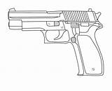 Drawing Gun Hand Guns Drawings Pistol Pencil Pages Cool Coloring Sketches Printable Draw Simple Glock Drawn Vision Getdrawings Bushes Tactical sketch template