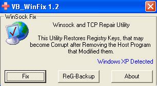 repair  fix winsock error  windows xp