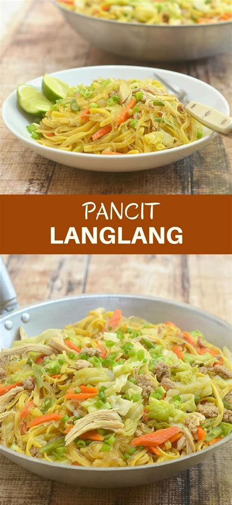 pancit langlang recipe pancit recipes food dishes