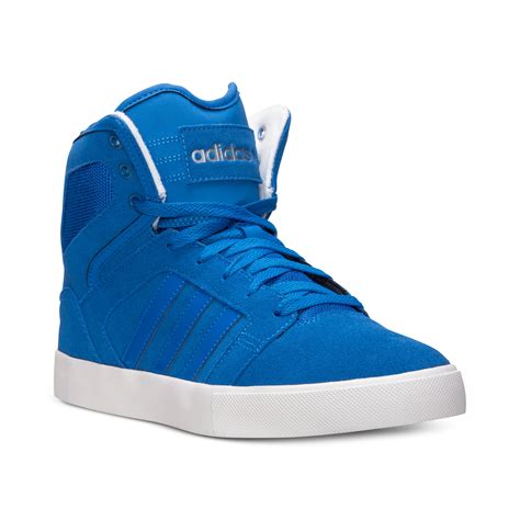 lyst adidas mens bbneo  top casual sneakers  finish   blue  men