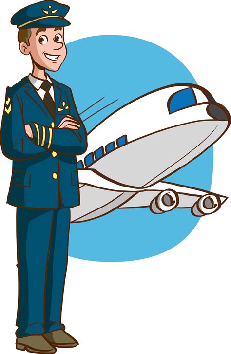vector illustration  male pilot  airport background  vector