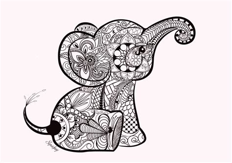 coloring pages baby elephants  elephant coloring pages