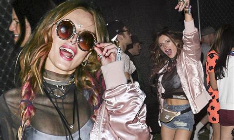 bella thorne shows off her moves during guns n roses show at coachella