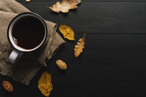 download 6016x4016 coffee yellow leaves autumn cozy