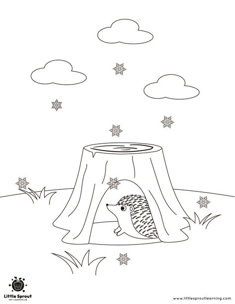 hibernating animal coloring pages  sprout art