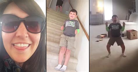 mom captures the incredible moment her son finds out he s