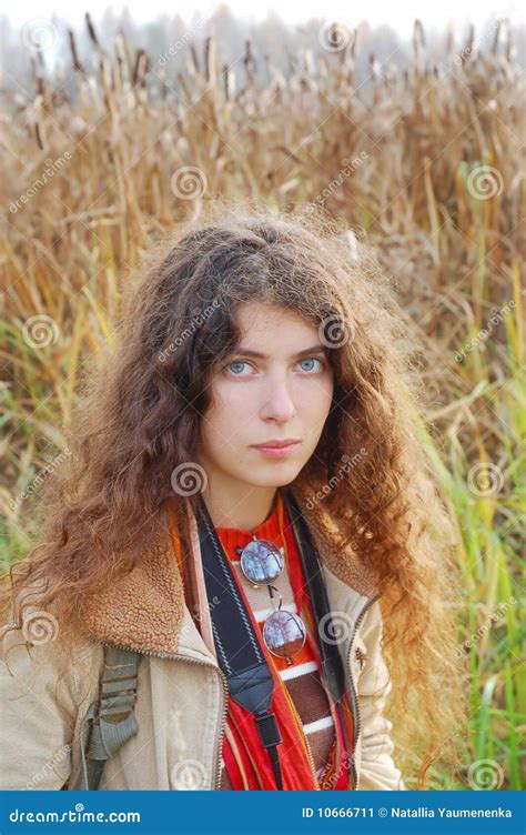 Portrait Of Hippie Girl Stock Image Image Of Girl Beauty 10666711