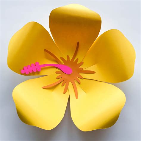 svg dxf png petal  hibiscus paper flower template diy etsy france