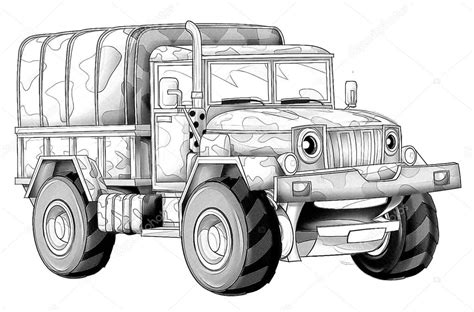 coloriage camion militaire photographie illustratorhft