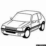 205 Gti Peugeot Coloring Thecolor Gif Pages sketch template