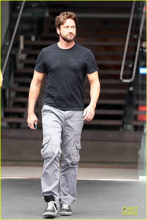 full sized photo of gerard butler oozes sex appeal with tight tee 08