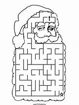 Maze Christmas Printable Santa Kids Activities Worksheets Claus Crafts Preschool Beard Through Way Find sketch template