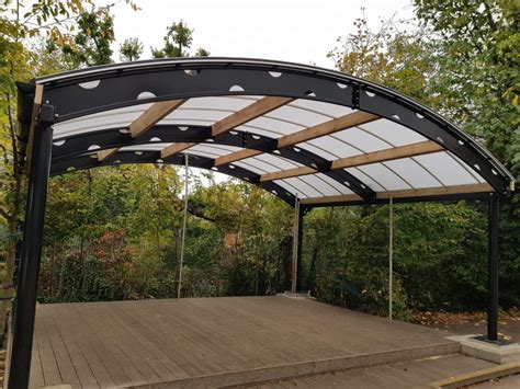 bespoke steel canopy installed  london