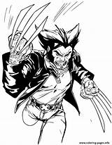 Wolverine Coloring Men Pages Printable Running Print Color Book sketch template