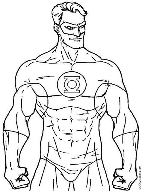 printable green lantern coloring pages  kids coolbkids