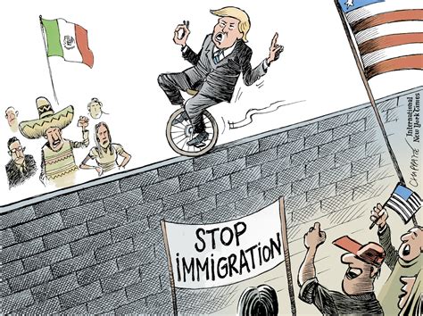 trump  limmigration globecartoon political cartoons patrick