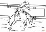 Rodeo Bucking Sella Bronco Disegno Bronc sketch template