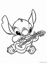 Stitch Coloring Pages Lilo Guitar Playing Angel Print Disney Ukelele Kids Coloring4free Cute Printable Sparky Color Getcolorings Colorings Getdrawings Related sketch template