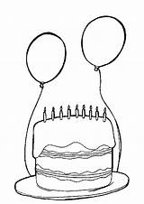 Urodziny Torte Geburtstage Kolorowanki Ausmalbild Drukuj Drucken sketch template