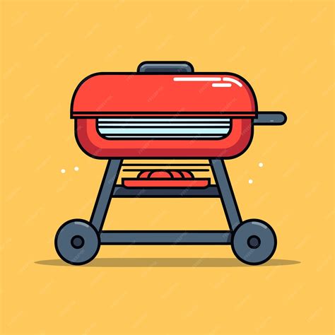 premium vector  red barbecue   red cover   picture
