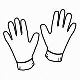 Gloves sketch template