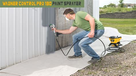 wagner control pro  power tank high efficiency airless paint sprayer review testing youtube