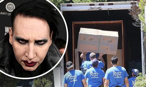 Marilyn Manson Has Moving Trucks Outside Hollywood Hills Home After 15