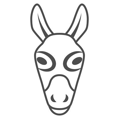 cute donkey walking cut  transparent png svg vector