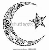 Kleurplaten Tatouages Maan Tatoeages Ange étoile Corporel Symboles Minimalistes Mains Manches Adulte Islamic sketch template