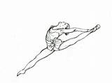 Gymnastics Coloring Pages Gymnast Printable Drawing Kids Easy Print Sheets Tumbling Gymnastic Realistic Outline Colouring Drawings Girls Color Rhythmic Onlycoloringpages sketch template