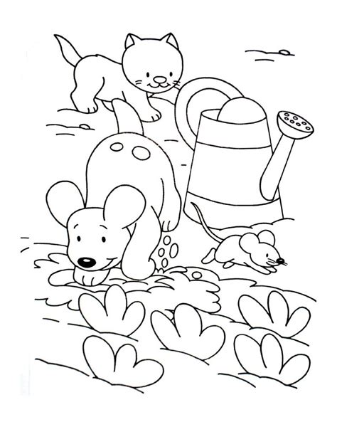 cat  dog coloring pages  coloring