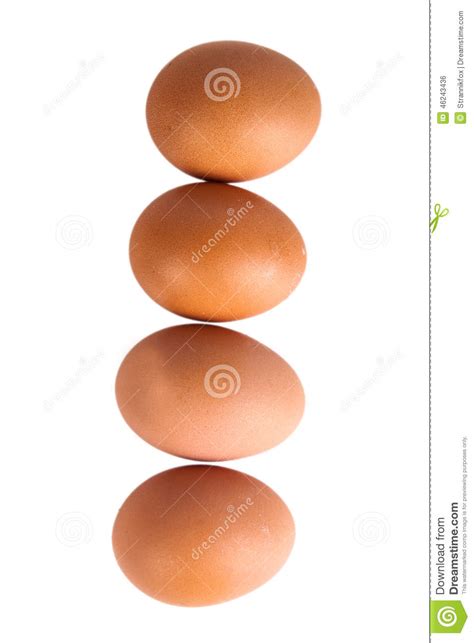 eggs isolated  white background shallow depth  field stock