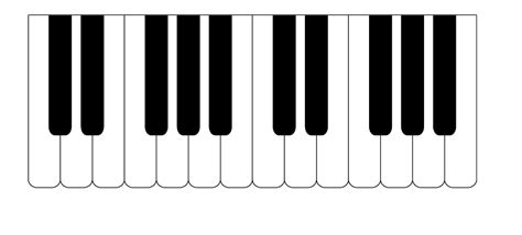 piano keyboard diagram clipart