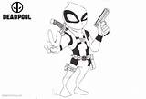 Baby Deadpool Coloring Pages Sketch Printable Kids sketch template