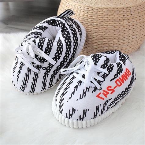 yeezy sneakersloffen zebra adidas sneaker pantoffels boost  unisex wit bol