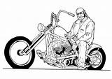 Chopper Coloring Harley Davidson Printmania Crf sketch template