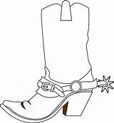 Boots Pixabay Cowboy Spurs sketch template