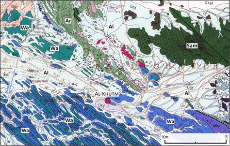 main geological units   area  ibri adapted  minoux