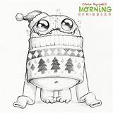 Drawings Morning Scribbles Chris Ryniak Monster Monsters Christmas Cute Beautiful Drawing Animal Doodle Ceramic Funny Ugly Sweater Cartoon Choose Board sketch template