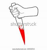 Blood Knife Murder Template Coloring Pages Hand sketch template