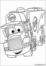 Cars Pages Disney Mack Coloring Color Online Kids Coloringpagesonly sketch template