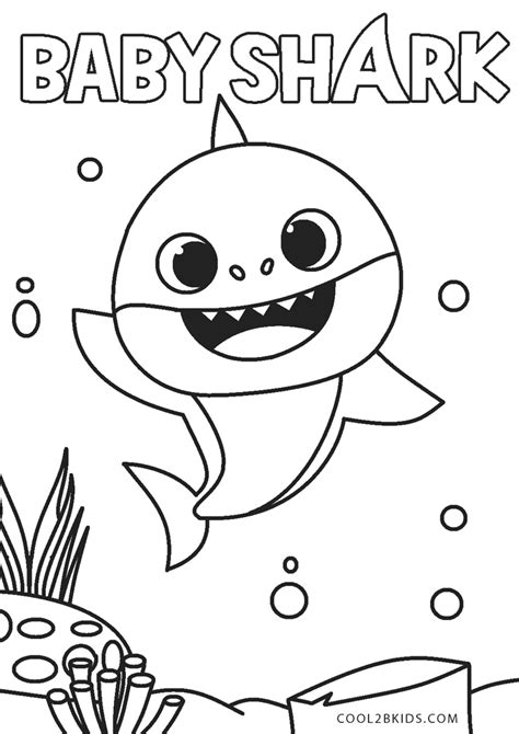 happy birthday baby shark coloring page coloring home