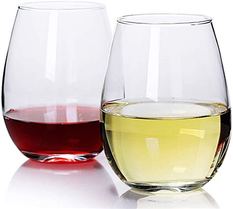 Stemless Wine Glasses Set Of 4 Holds A Bottle Of Wine 4 23 On Amazon