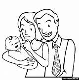 Parents Coloring Family Clipart Pages Newborn Famille Colouring Coloriage Happy Characters Un Baby Printable Kids Enfant Drawings La Drawing Tableau sketch template