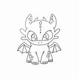 Toothless Fury Dragons Tattoo sketch template